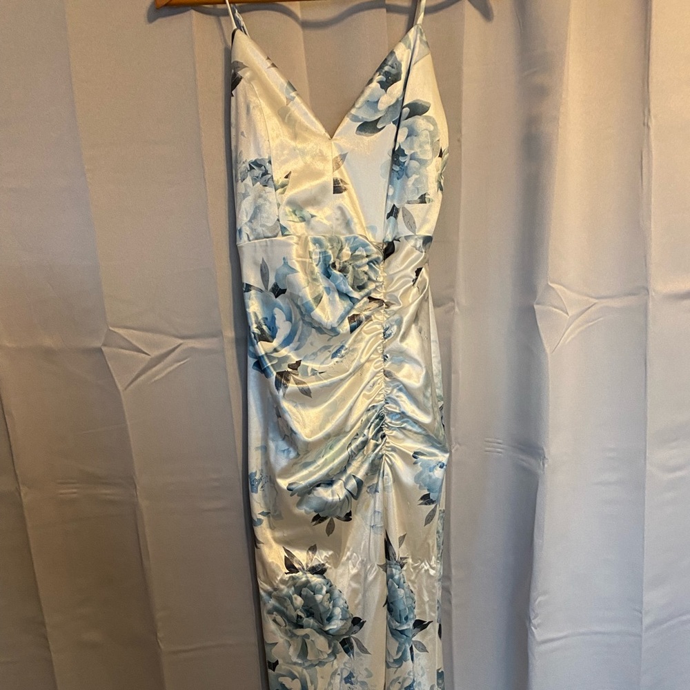 Blue floral dress